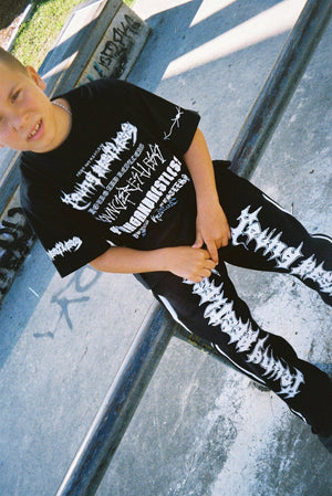 METAL SWEATPANT / BLACK