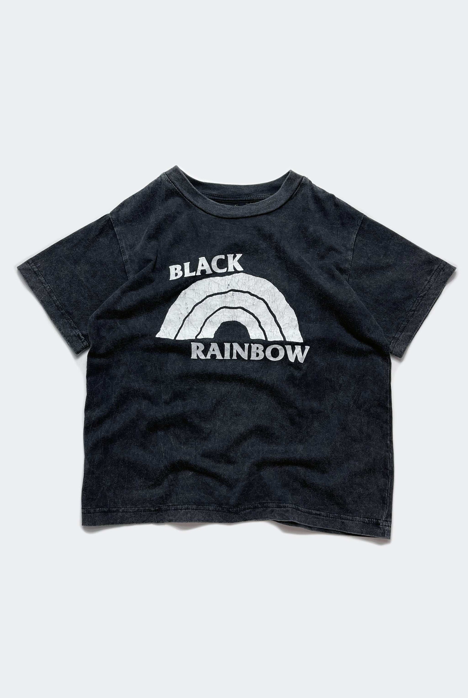 BLACK RAINBOW TEE / WASHED BLACK - youngandrestlesskids 