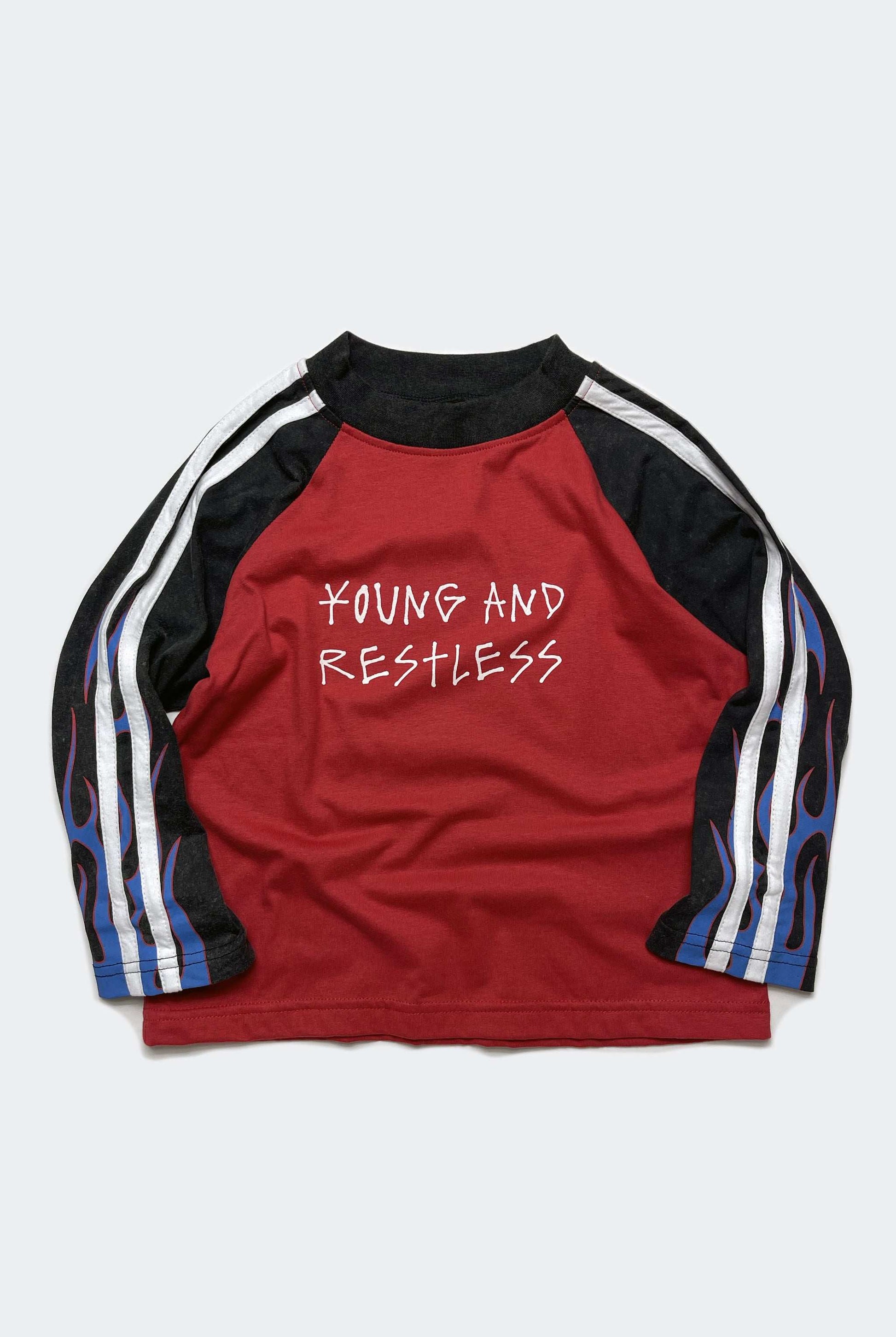 BURN OUT TEE / RED - youngandrestlesskids 