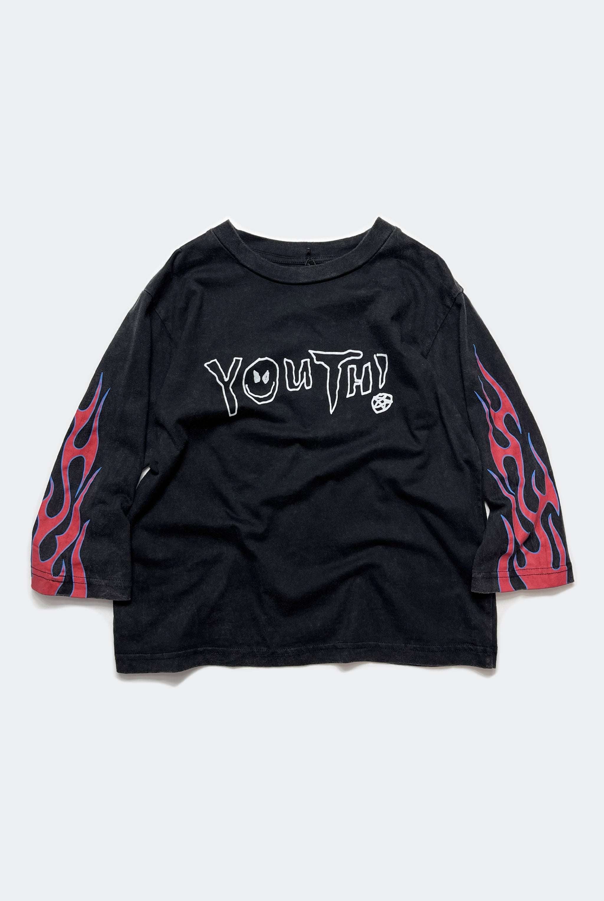 FLAME TEE / WASHED BLACK - youngandrestlesskids 