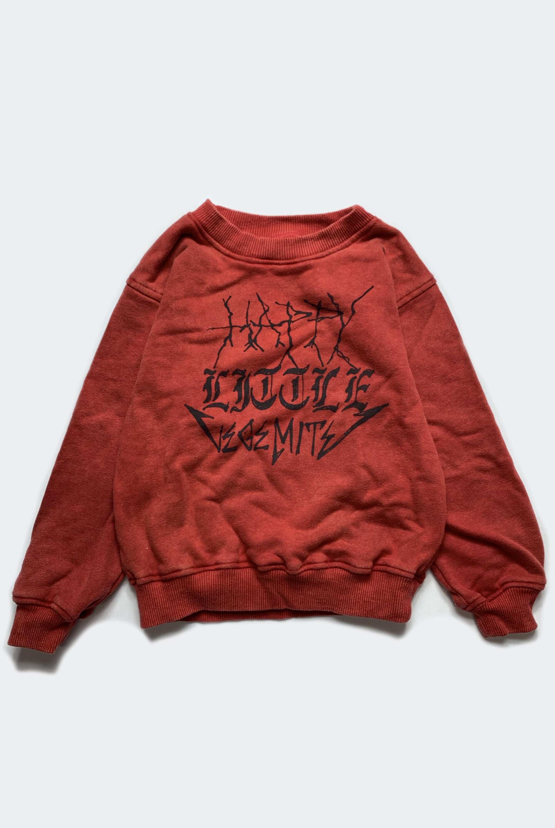 HAPPY SWEATSHIRT / WASHED RED - youngandrestlesskids 