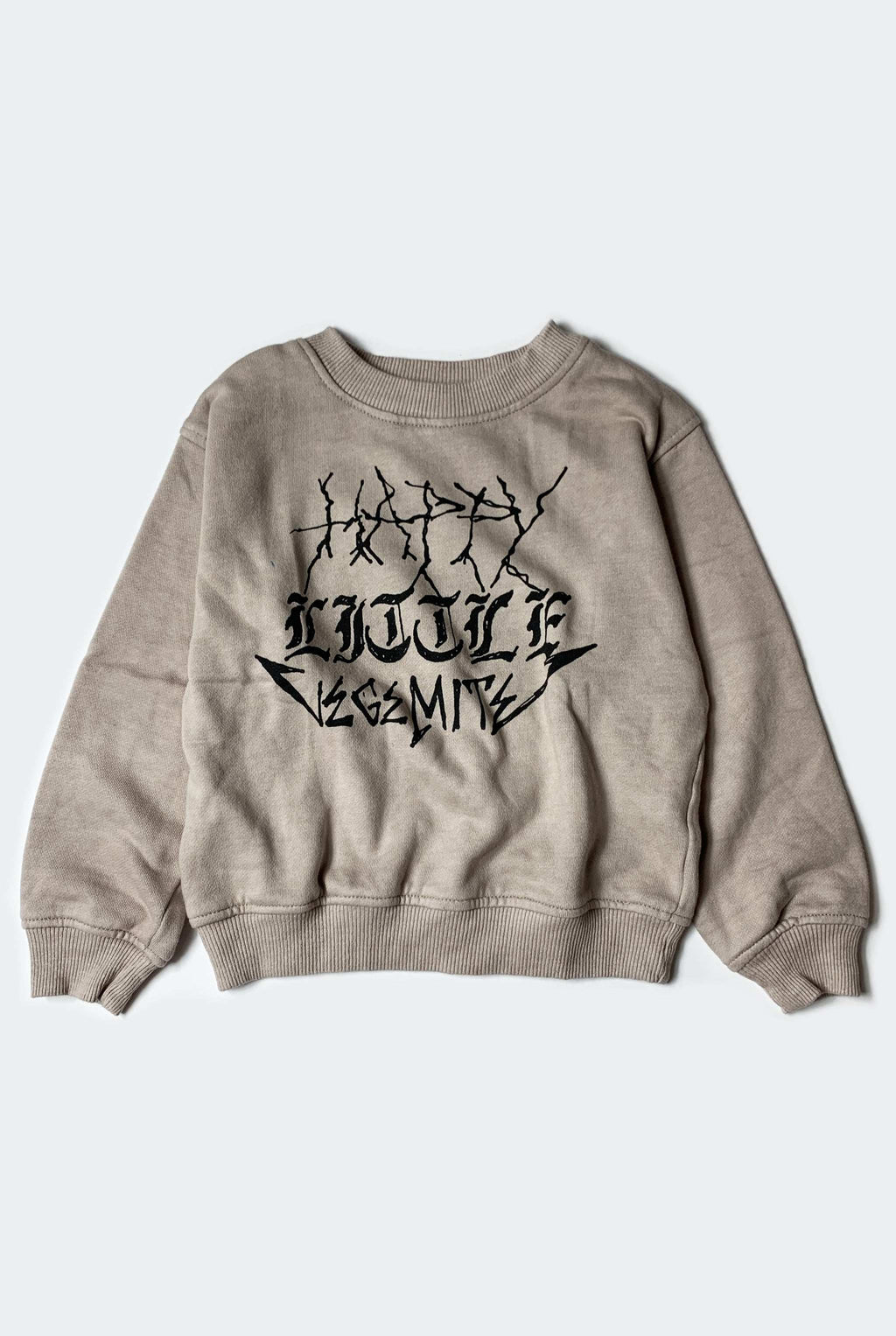 HAPPY SWEATSHIRT / WASHED TAN - youngandrestlesskids 