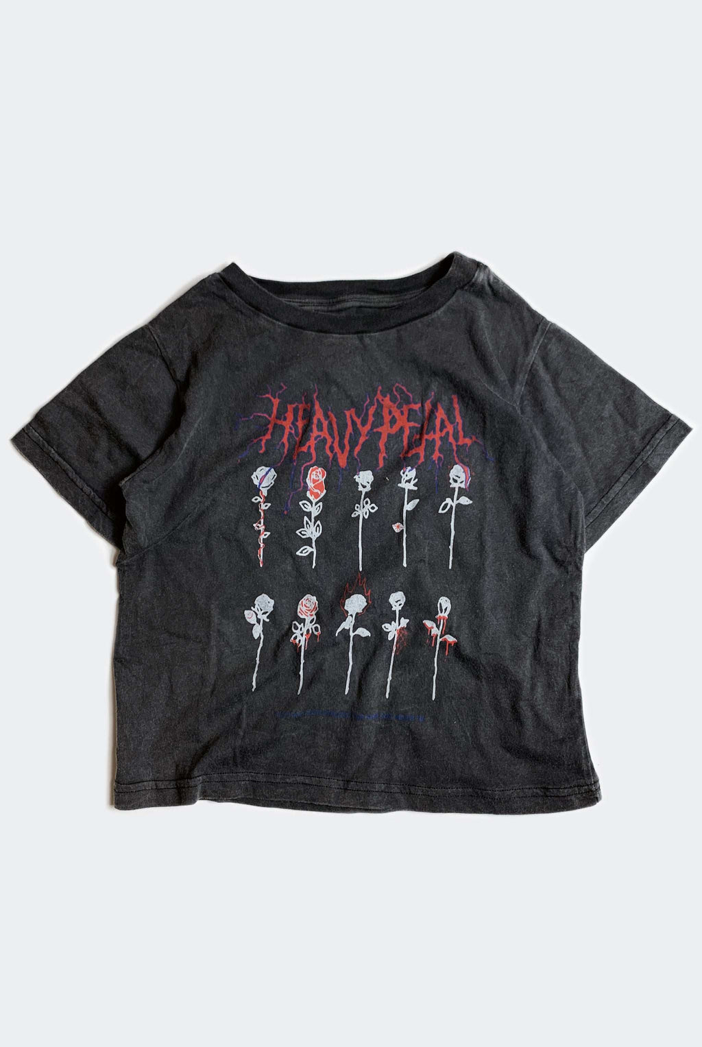 HEAVY PETAL TEE / WASHED BLACK - youngandrestlesskids 