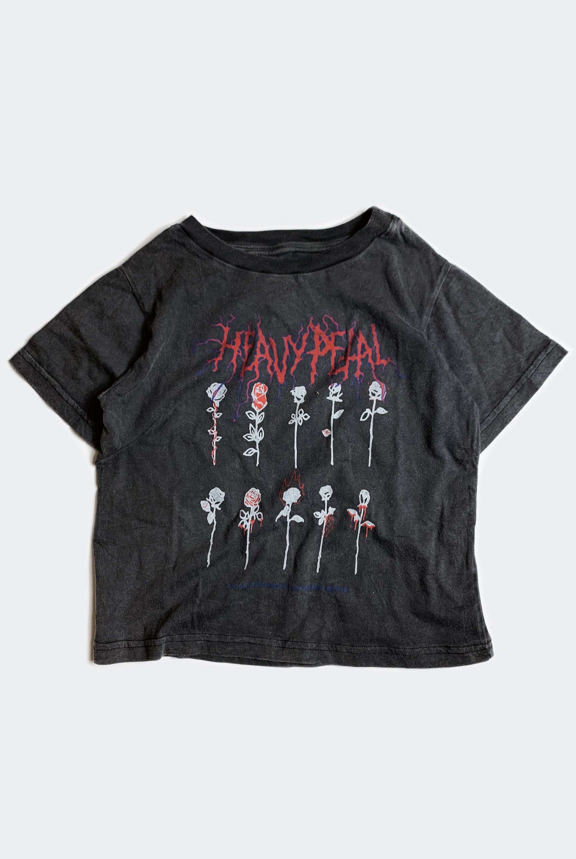 HEAVY PETAL TEE / WASHED BLACK - youngandrestlesskids 