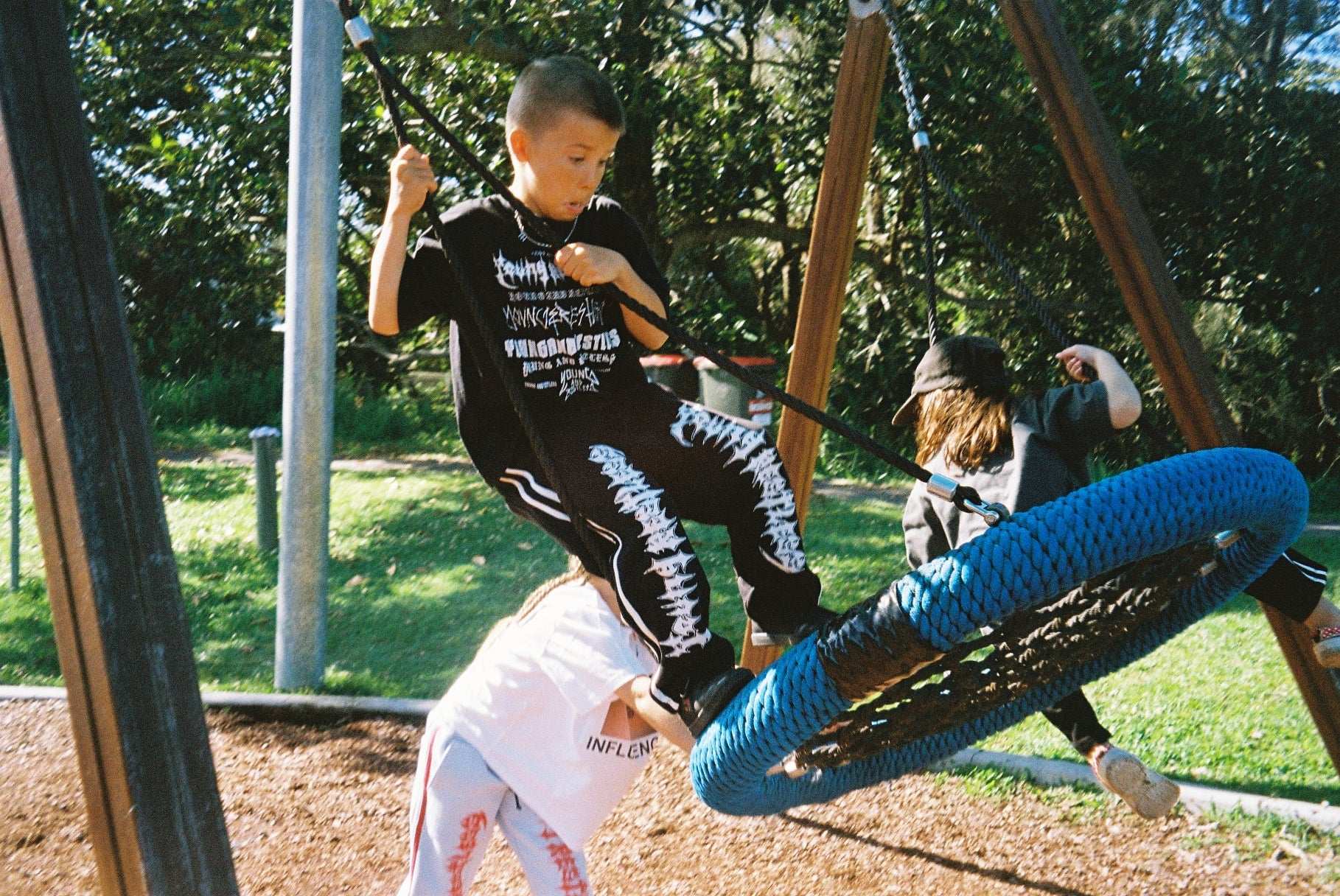 METAL SWEATPANT / BLACK - youngandrestlesskids 