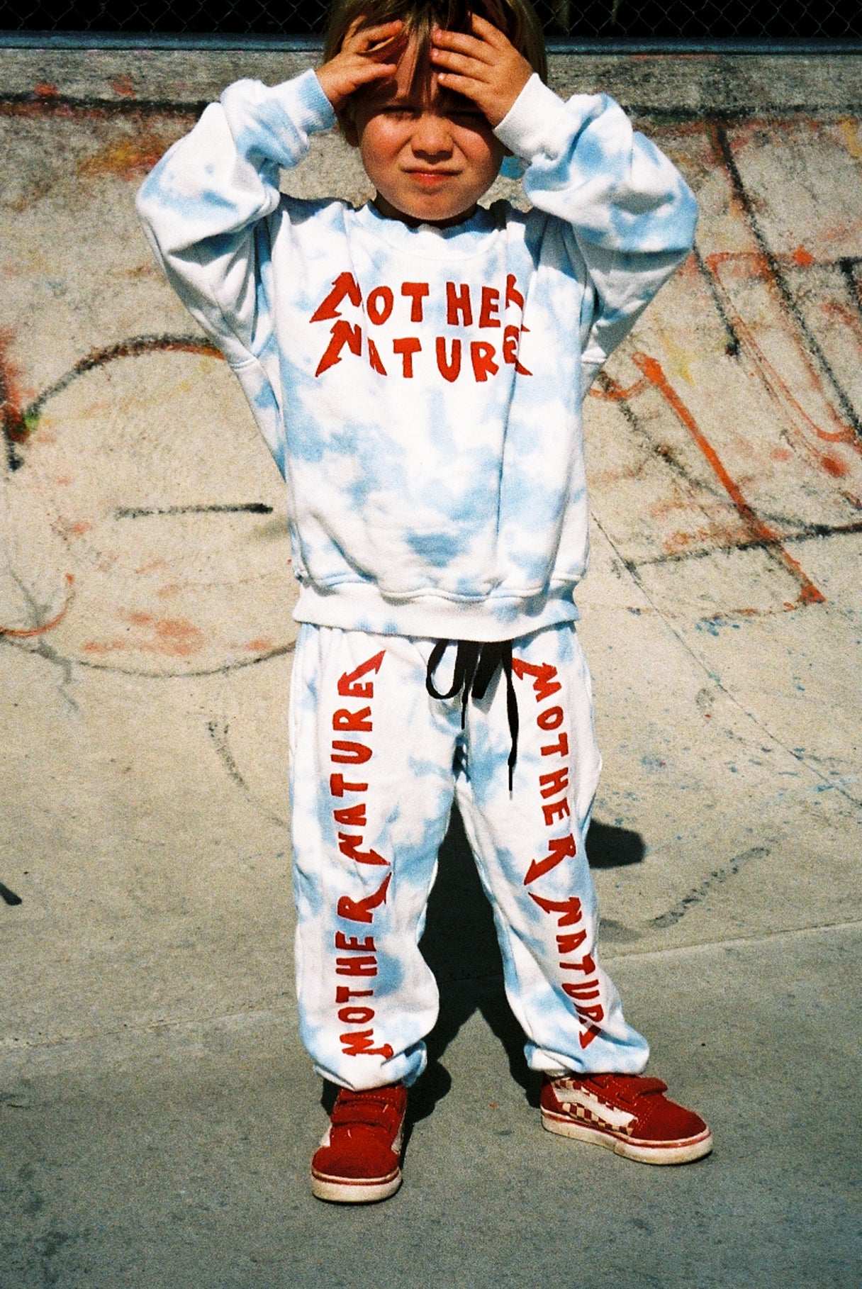 MOTHER NATURE SWEATPANT / SKY TIE DYE - youngandrestlesskids 