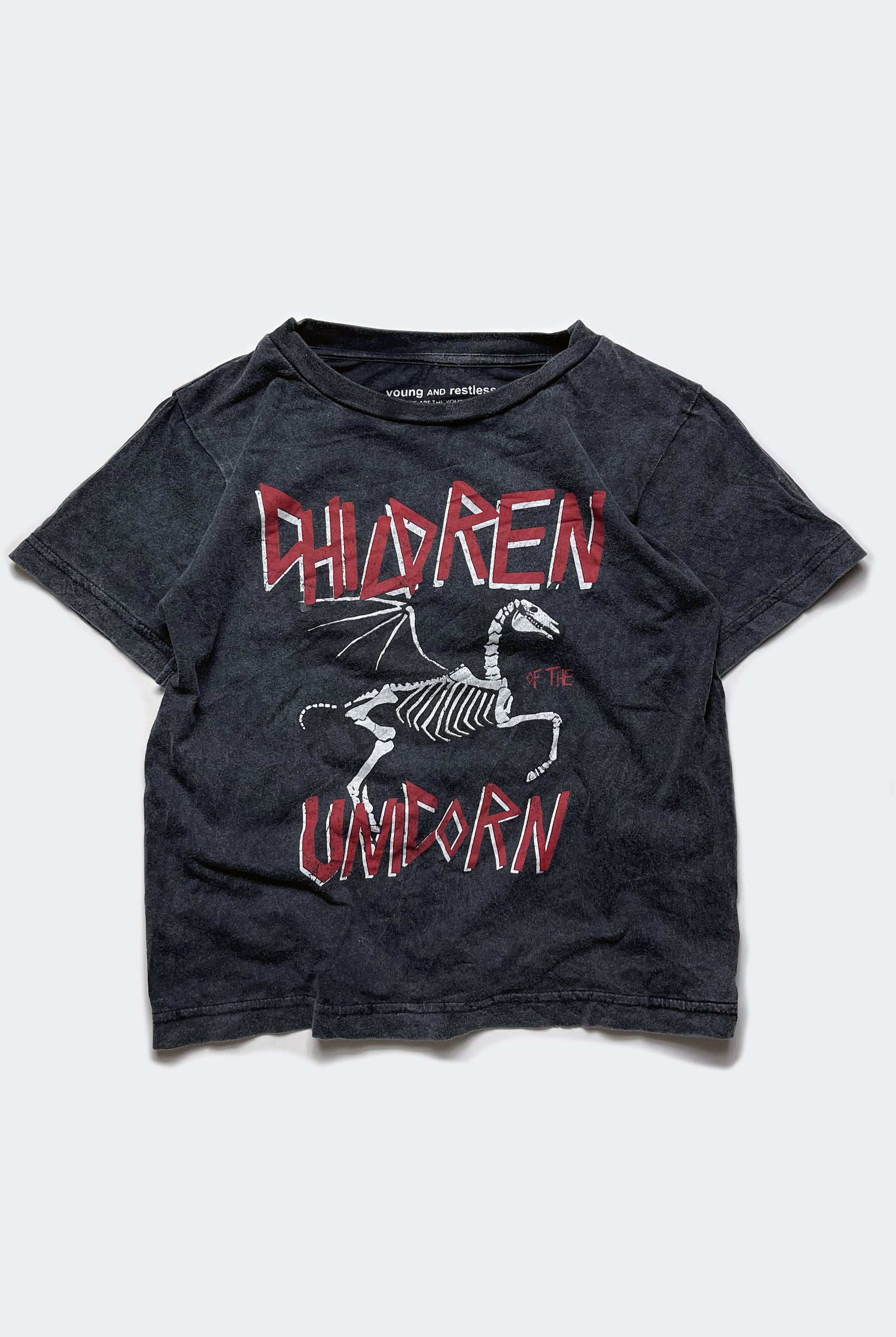 UNICORN TEE / WASHED BLACK - youngandrestlesskids 