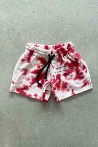 LEISURE FOREVER SHORTS / RED TIE DYE